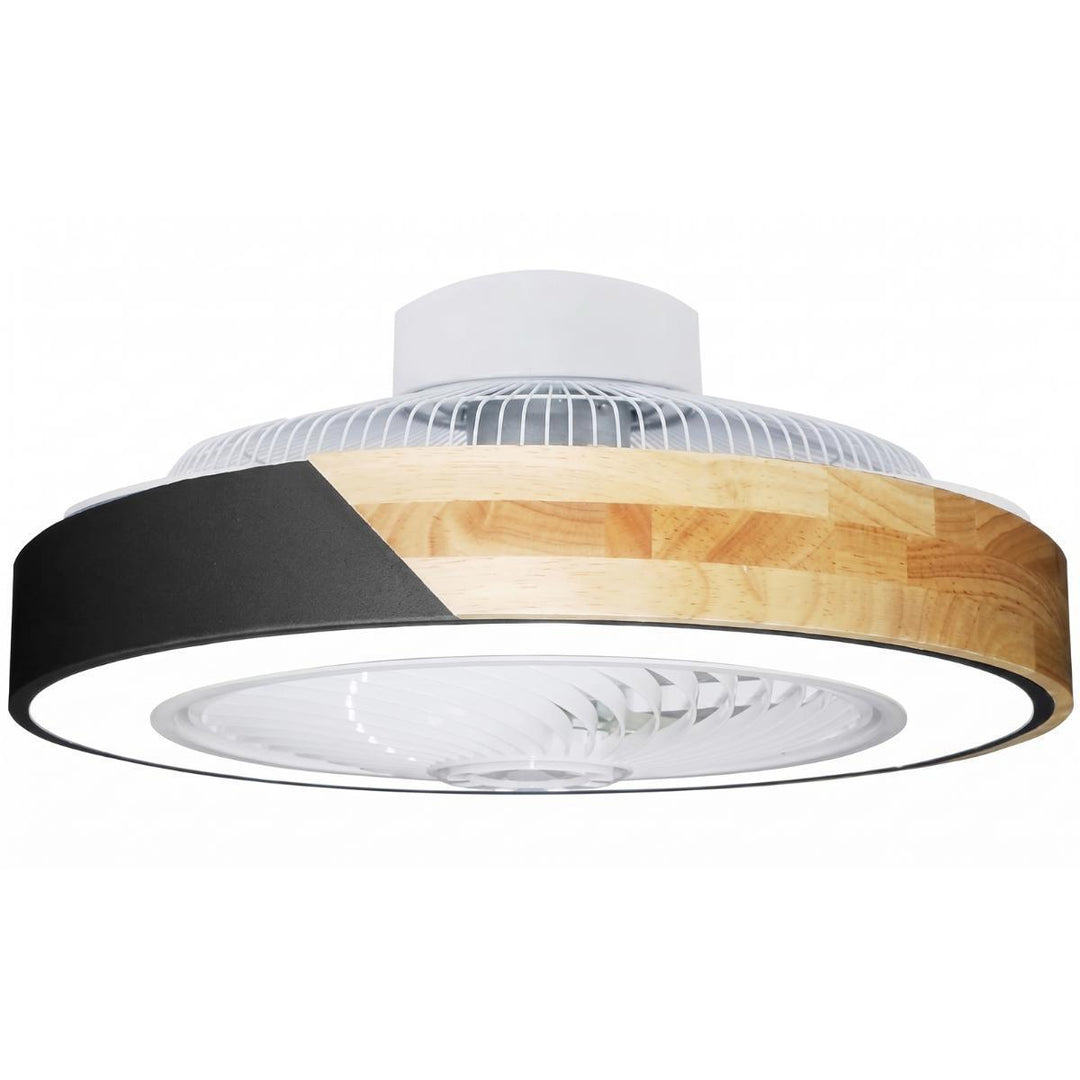Silent Bladeless Semi Flush Ceiling Fan With Light And Remote Control