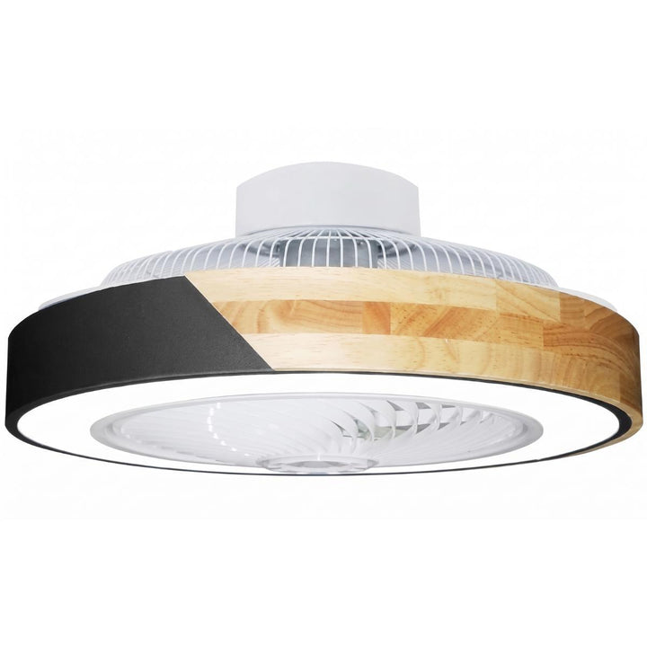 Silent Bladeless Semi Flush Ceiling Fan With Light And Remote Control