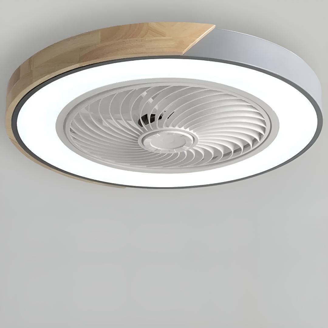 Silent Bladeless Semi Flush Ceiling Fan With Light And Remote Control