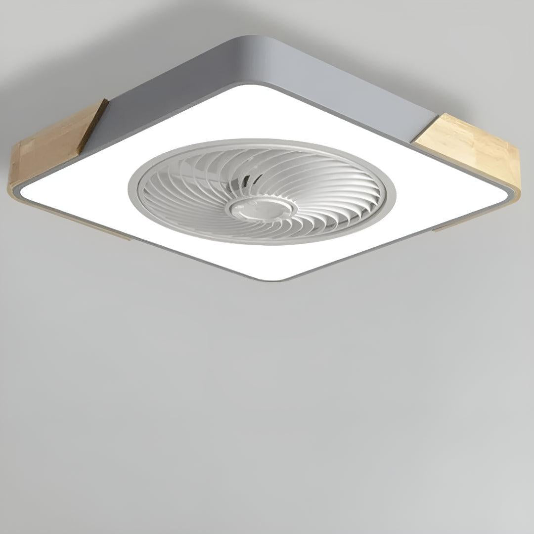 Silent Bladeless Semi Flush Ceiling Fan With Light And Remote Control