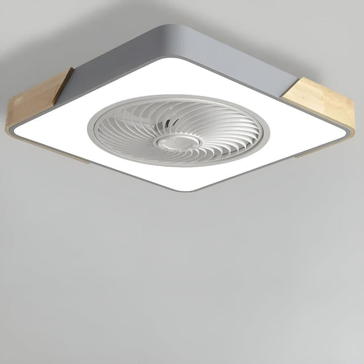 Silent Bladeless Semi Flush Ceiling Fan With Light And Remote Control