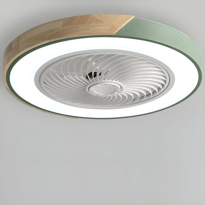 Silent Bladeless Semi Flush Ceiling Fan With Light And Remote Control