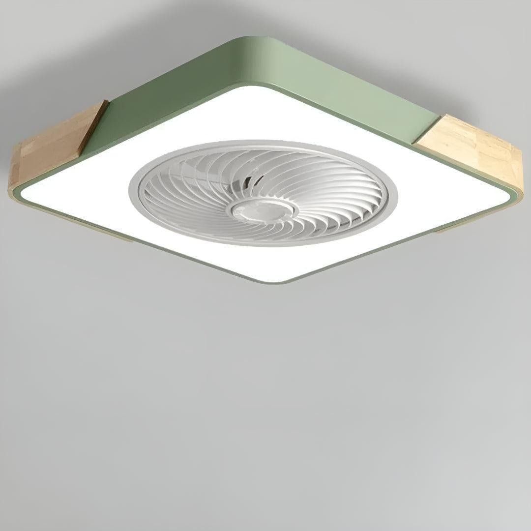 Silent Bladeless Semi Flush Ceiling Fan With Light And Remote Control