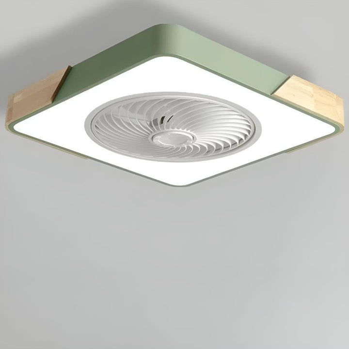 Silent Bladeless Semi Flush Ceiling Fan With Light And Remote Control