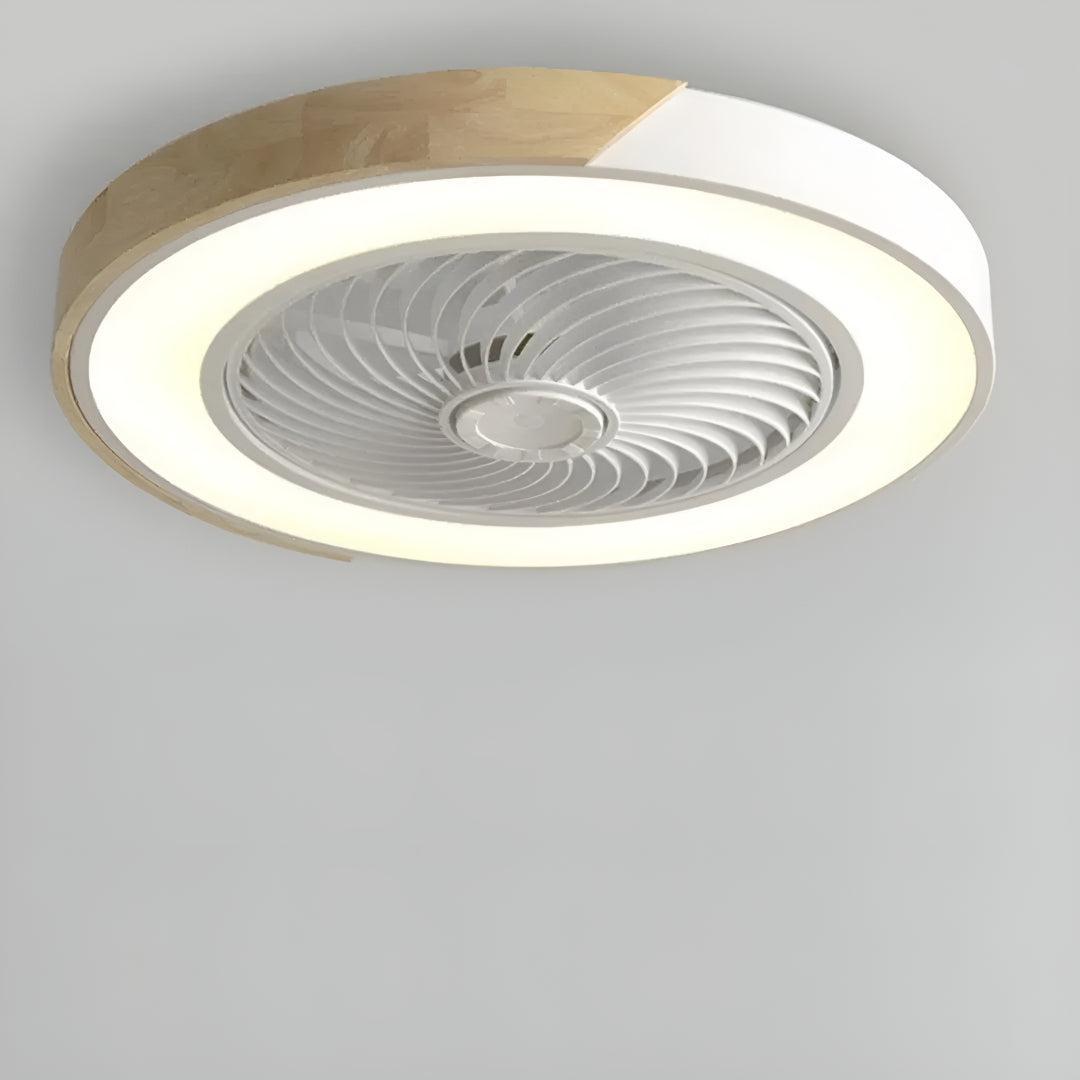 Silent Bladeless Semi Flush Ceiling Fan With Light And Remote Control