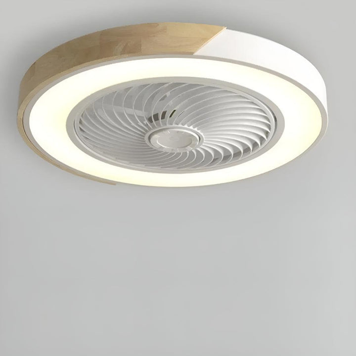 Silent Bladeless Semi Flush Ceiling Fan With Light And Remote Control