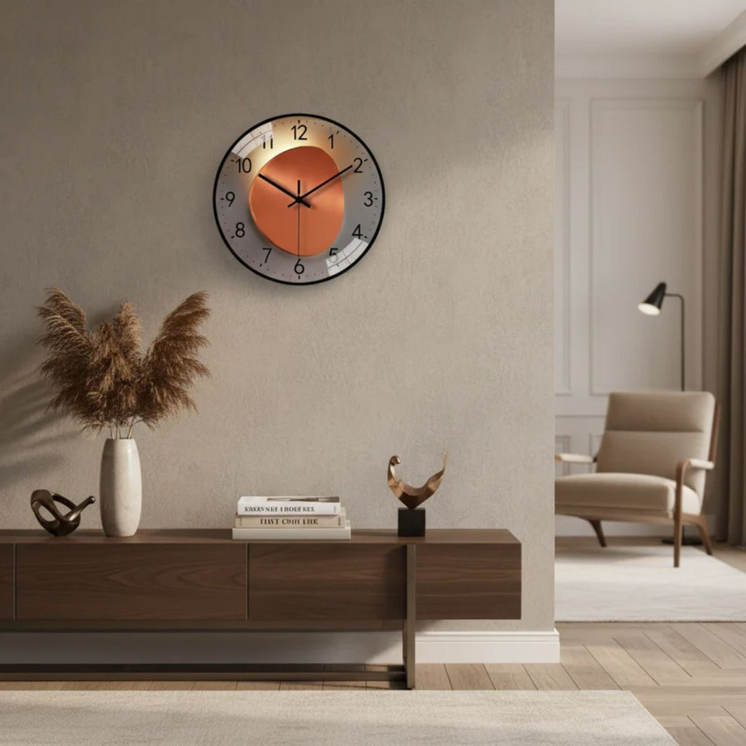Silent Modern Wall Clock With Luminous Face