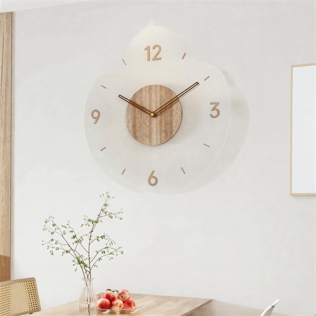 Silent Wooden Minimalist Nordic Wall Clock For Contemporary Interiors