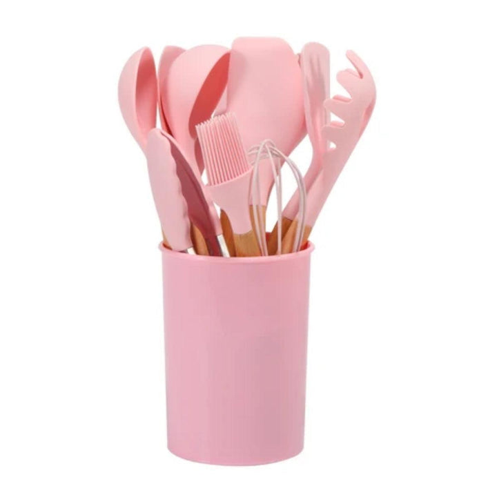 Silicone Cooking Utensils Kitchenware Set With Holder