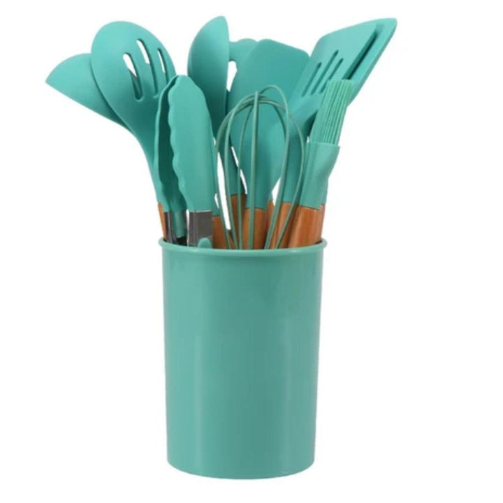 Silicone Cooking Utensils Kitchenware Set With Holder