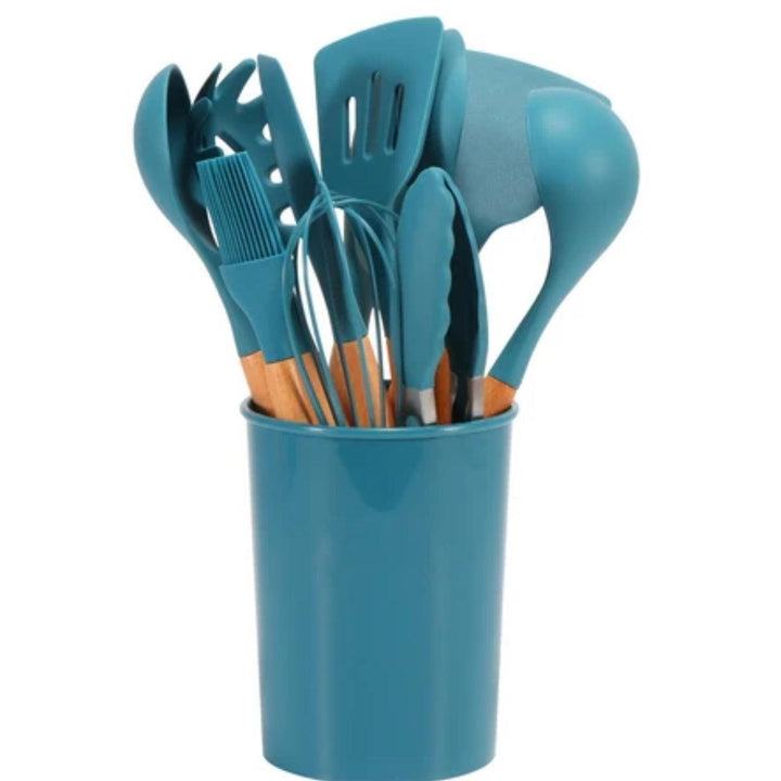 Silicone Cooking Utensils Kitchenware Set With Holder