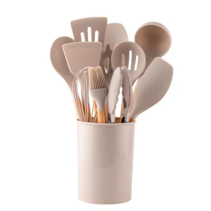 Silicone Cooking Utensils Kitchenware Set With Holder