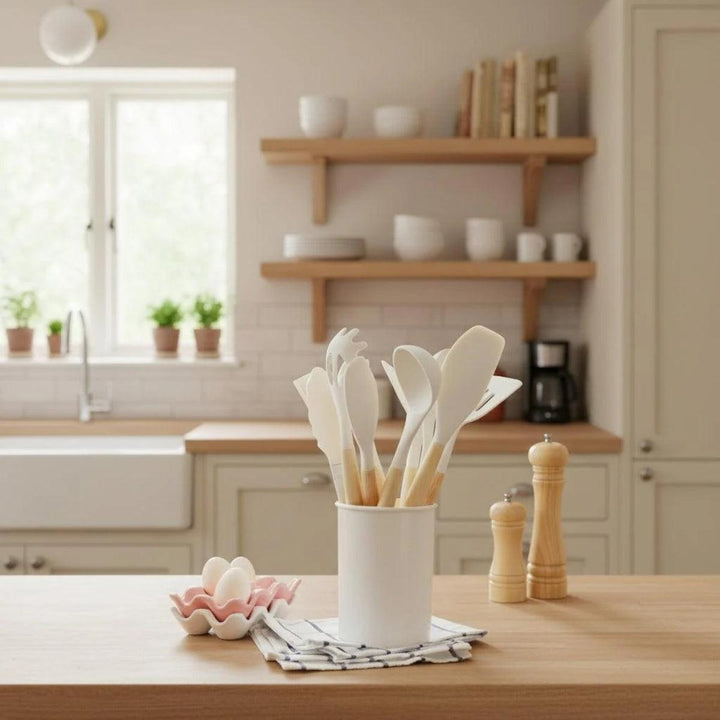 Silicone Cooking Utensils Kitchenware Set With Holder