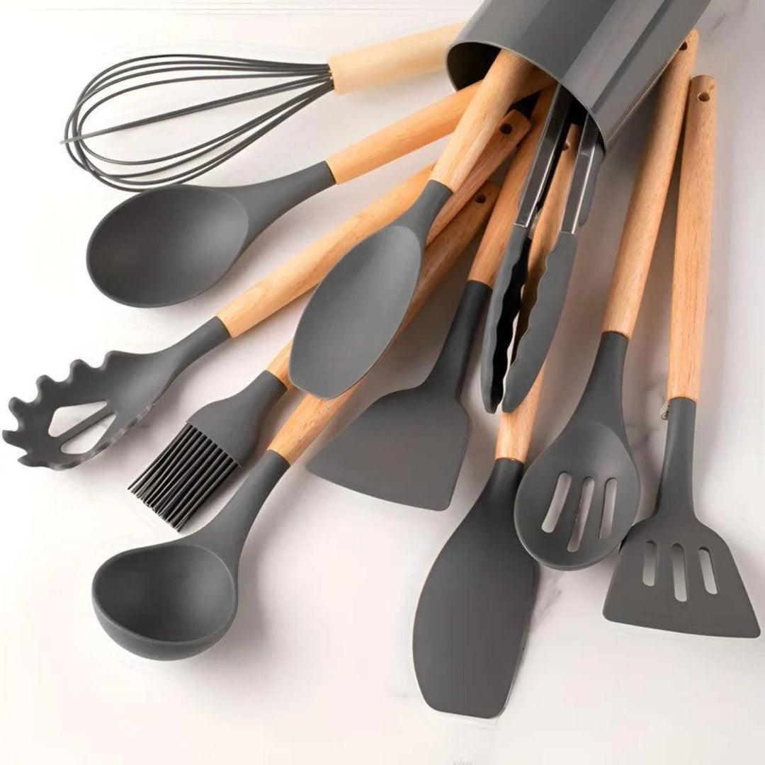 Silicone Cooking Utensils Kitchenware Set With Holder