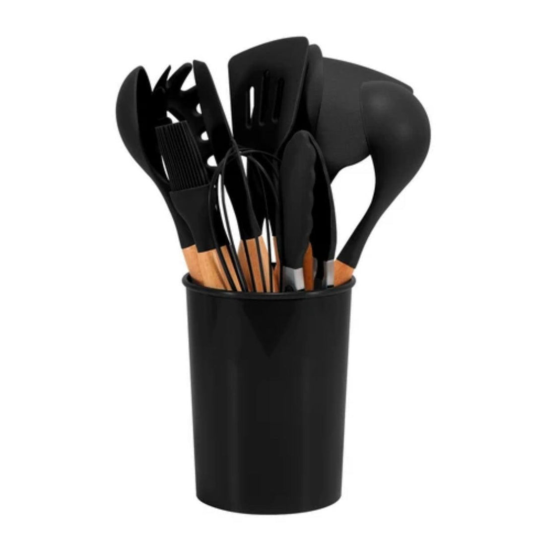 Silicone Cooking Utensils Kitchenware Set With Holder