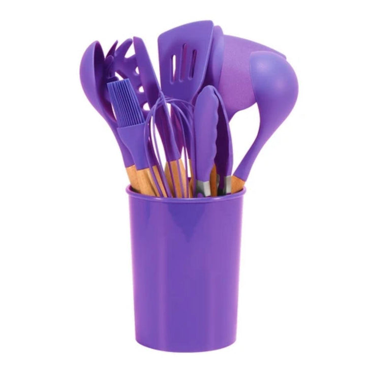 Silicone Cooking Utensils Kitchenware Set With Holder