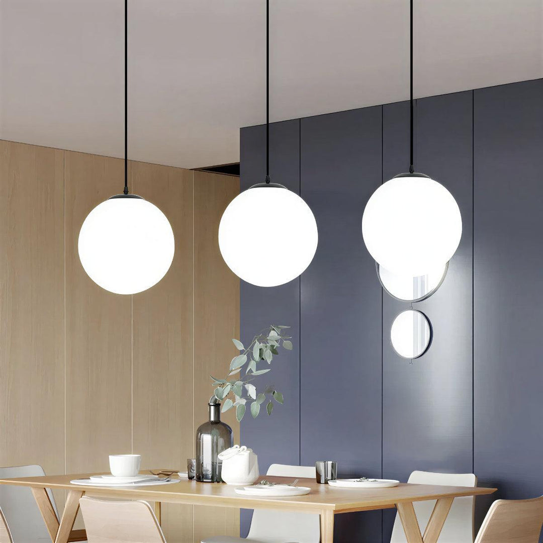 Simple Pendant Fixture With Modern Globe Style