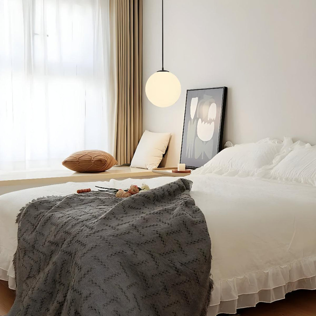 Simple Pendant Fixture With Modern Globe Style