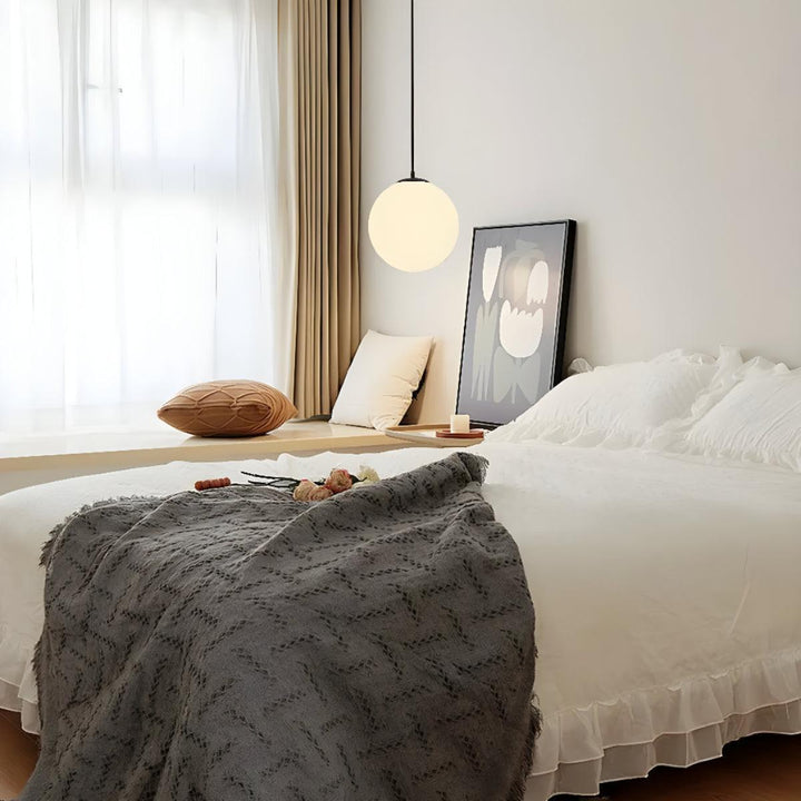 Simple Pendant Fixture With Modern Globe Style