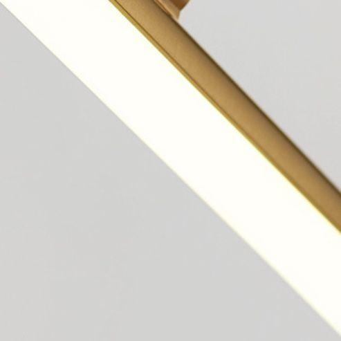 Sleek Gold Linear Vanity Above Mirror Wall Light Fixture