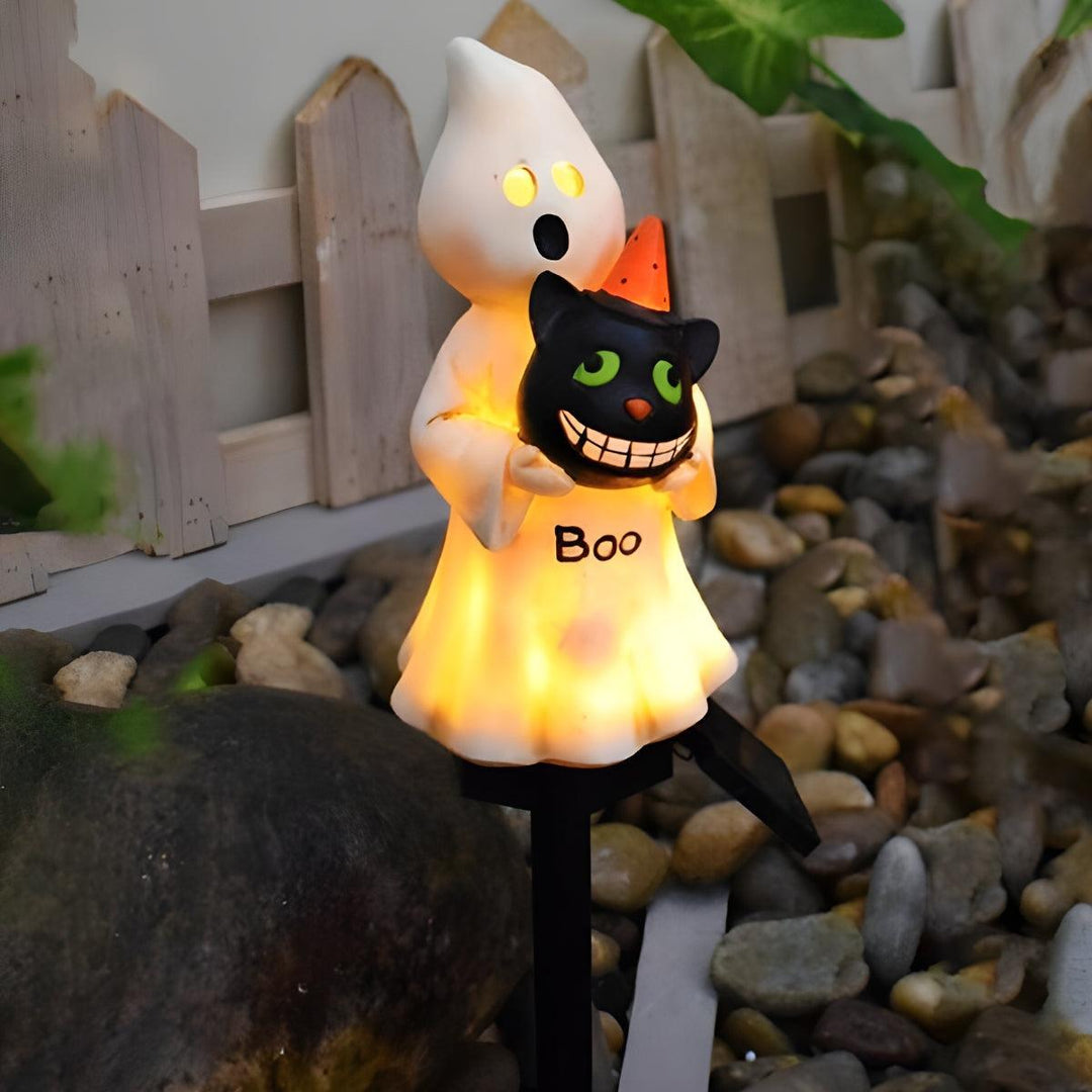 Solar Footpath Light With Halloween Pumpkin Design