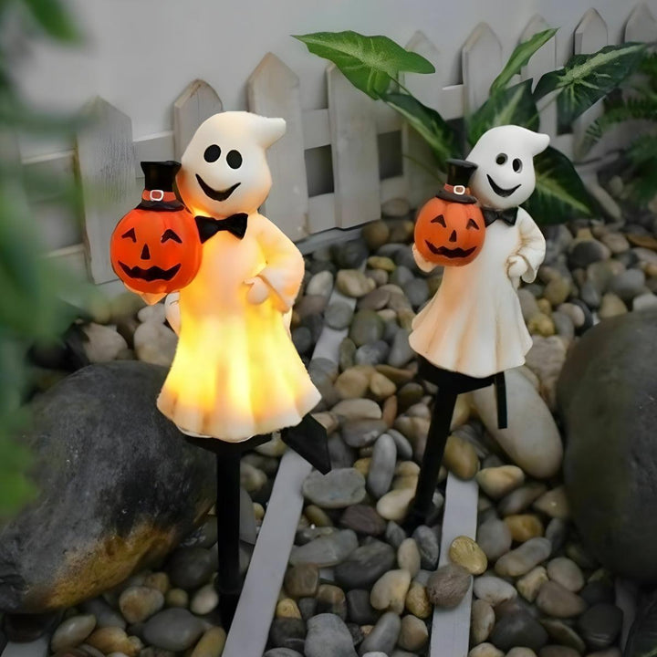 Solar Footpath Light With Halloween Pumpkin Design