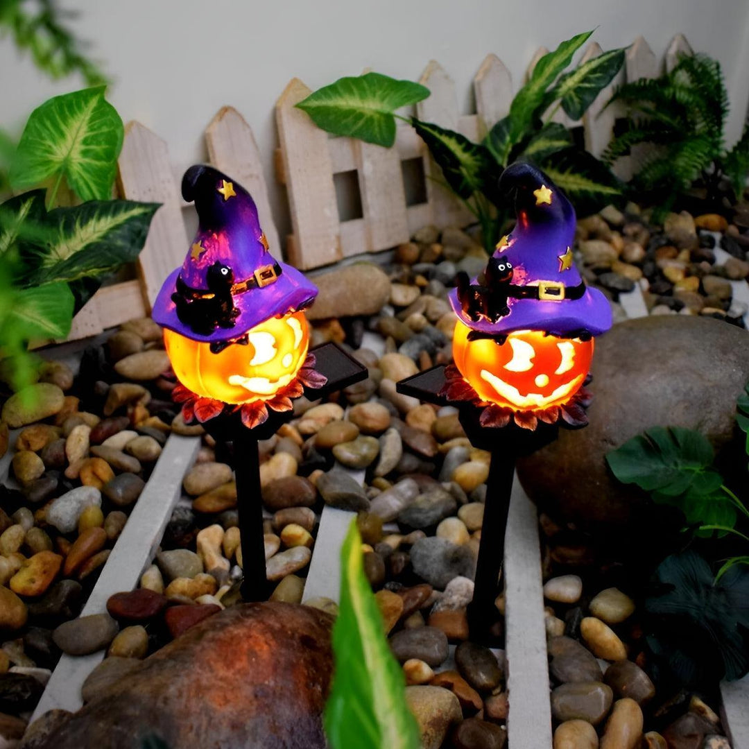 Solar Footpath Light With Halloween Pumpkin Design