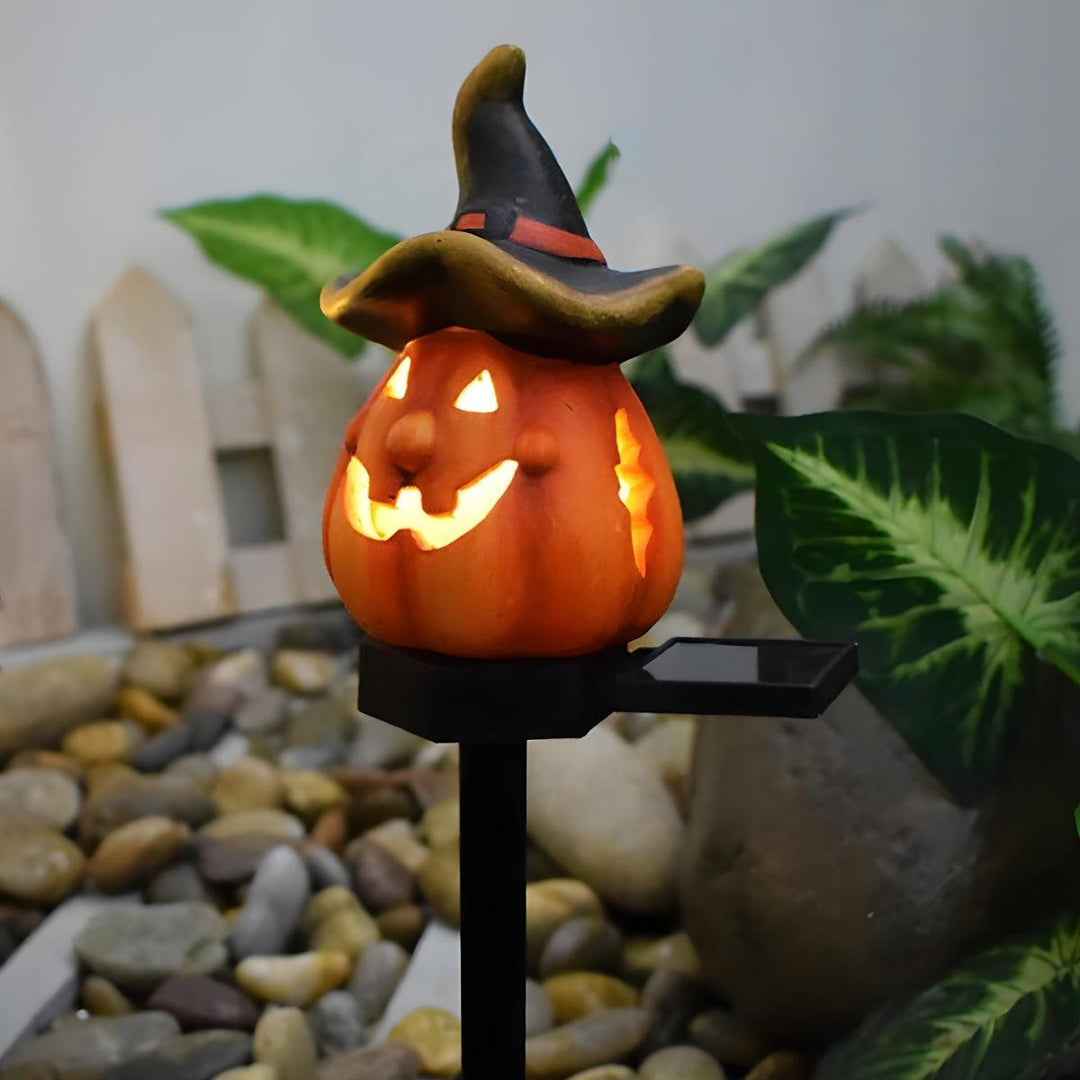 Solar Footpath Light With Halloween Pumpkin Design