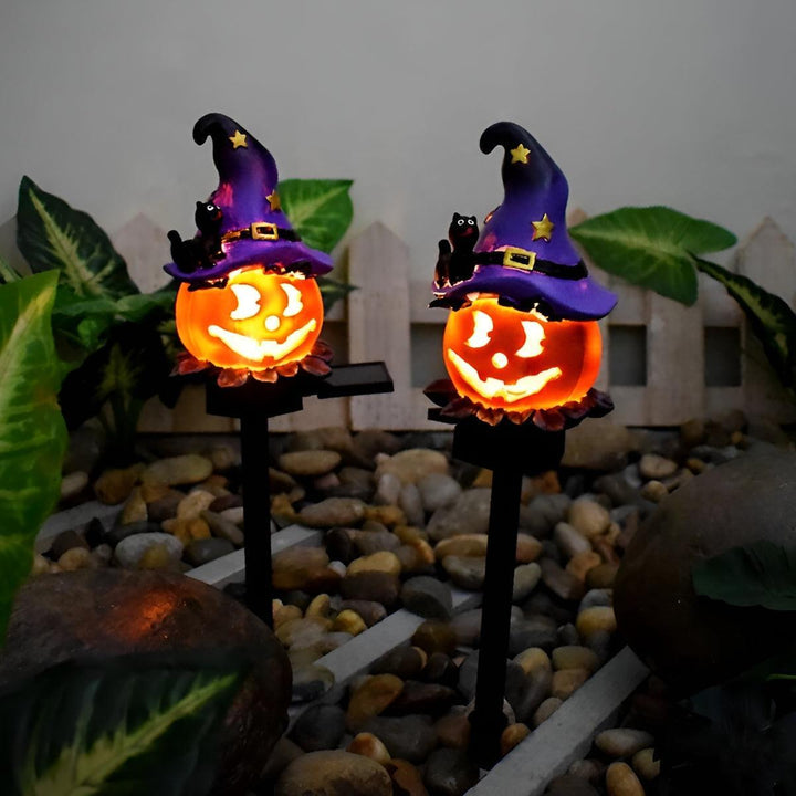 Solar Footpath Light With Halloween Pumpkin Design
