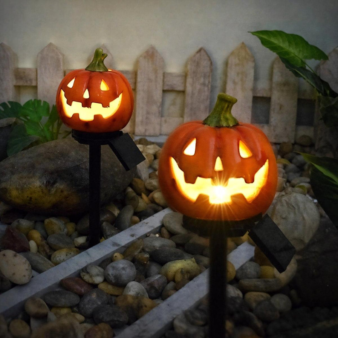 Solar Footpath Light With Halloween Pumpkin Design