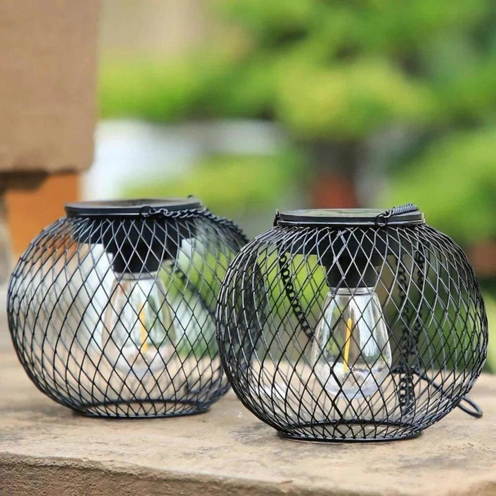 Solar Garden Lantern Light With Automatic Dusk Sensor For Outdoor Patio
