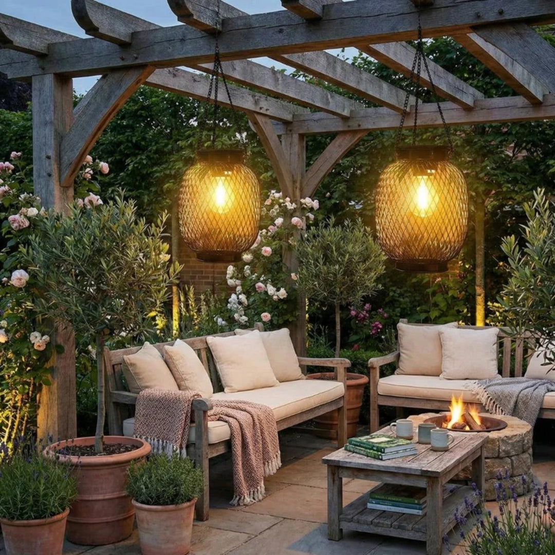 Solar Garden Lantern Light With Automatic Dusk Sensor For Outdoor Patio