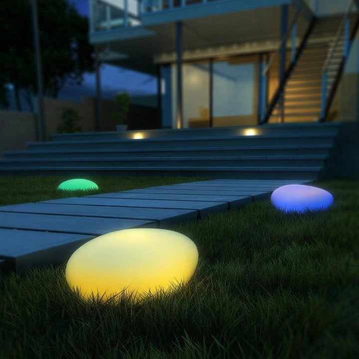 Solar Garden Lights With Natural Stone Style For Outdoor Pathway Illumination