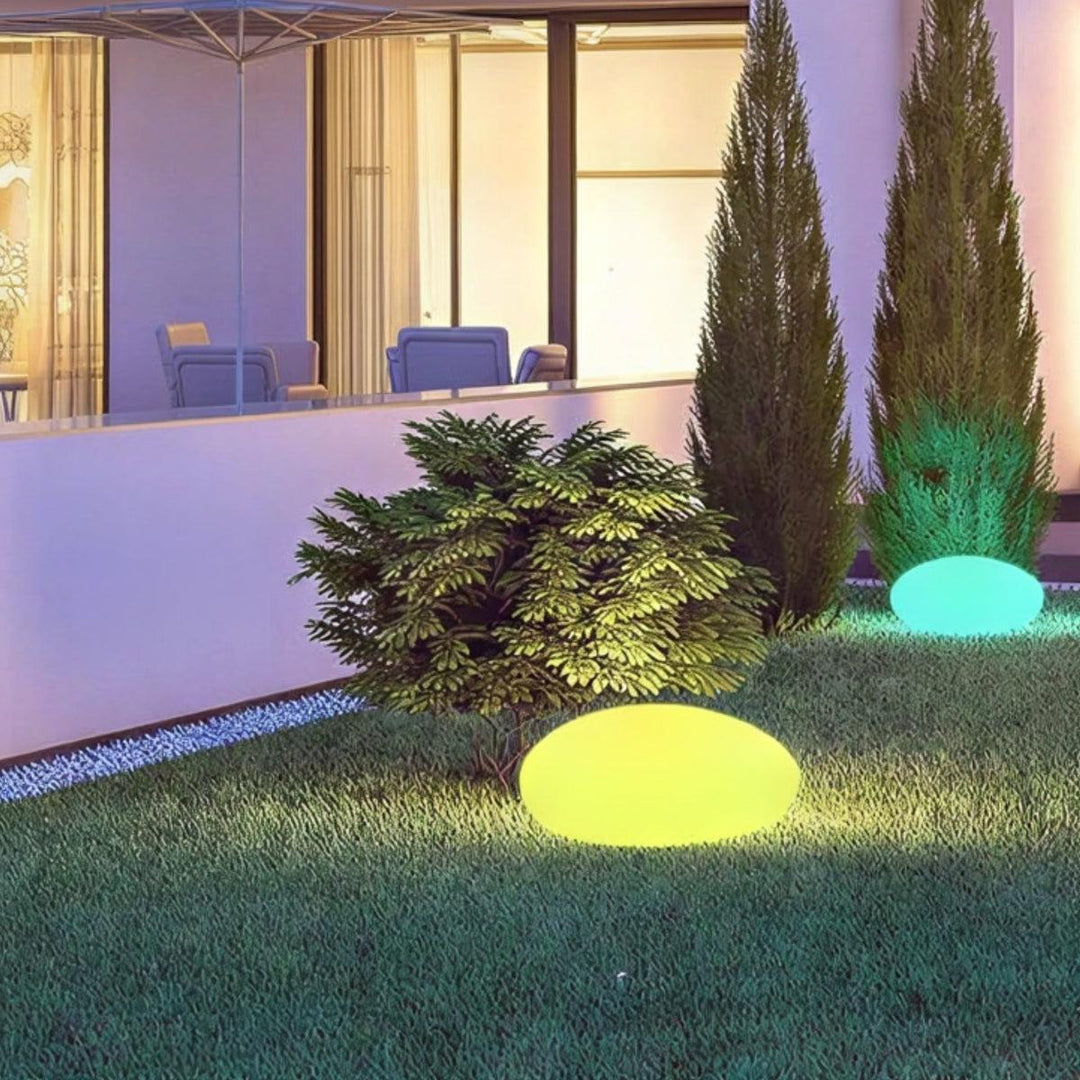 Solar Garden Lights With Natural Stone Style For Outdoor Pathway Illumination