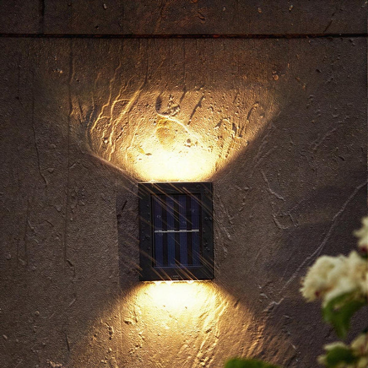 Solar Powered Wall Lights Featuring Up Down Lighting
