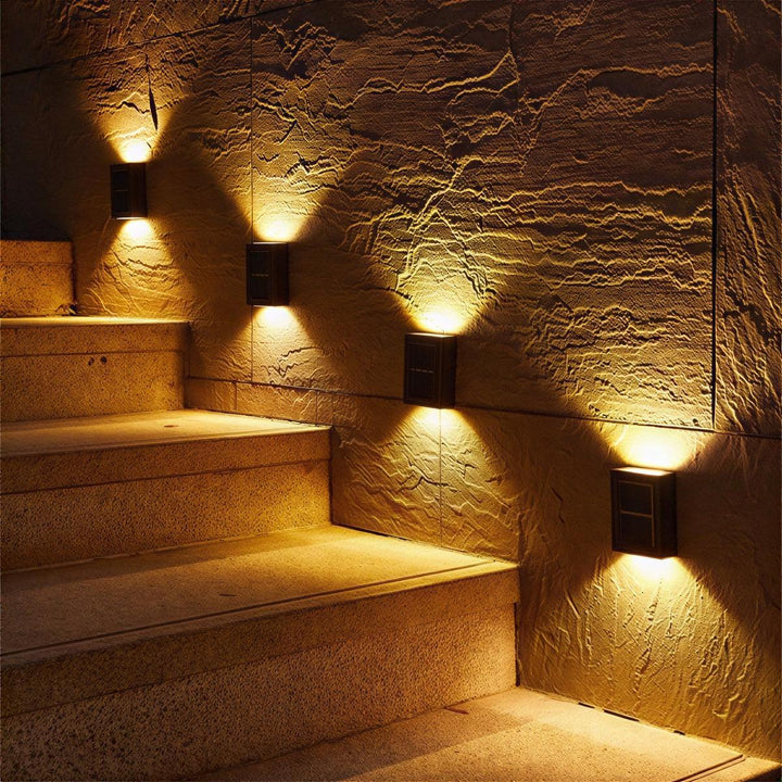 Solar Powered Wall Lights Featuring Up Down Lighting