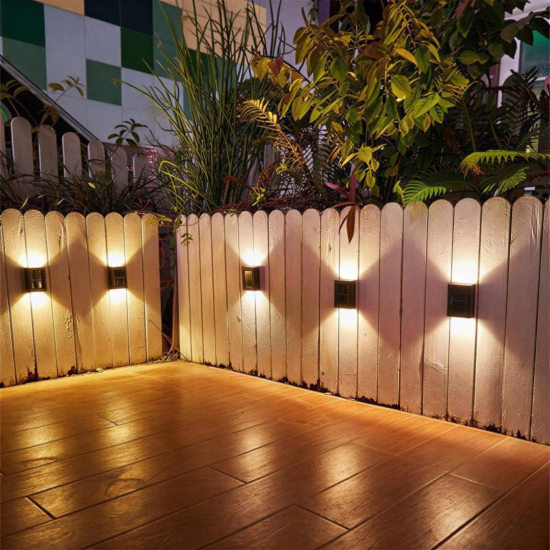 Solar Powered Wall Lights Featuring Up Down Lighting