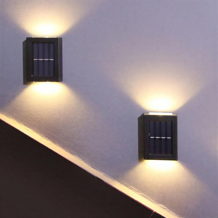 Solar Powered Wall Lights Featuring Up Down Lighting