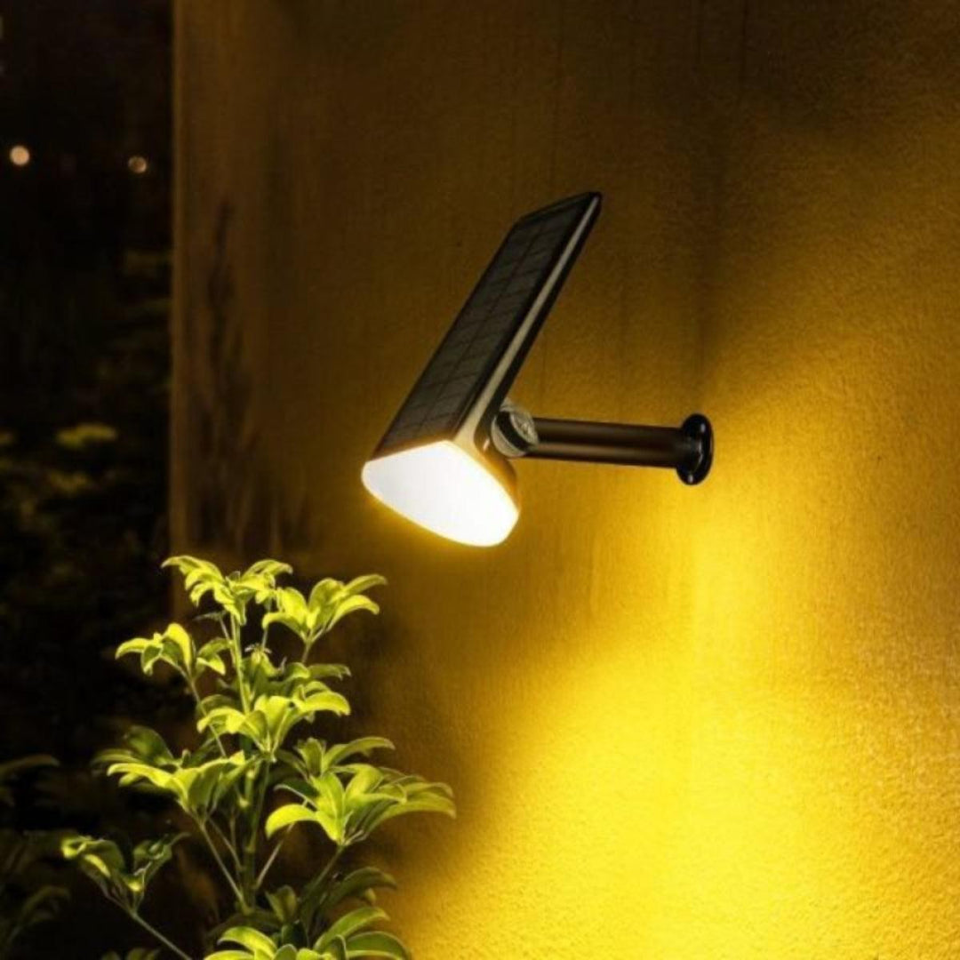 Solar Wall Or Ground Mounted Outdoor Spotlights With Adjustable Head