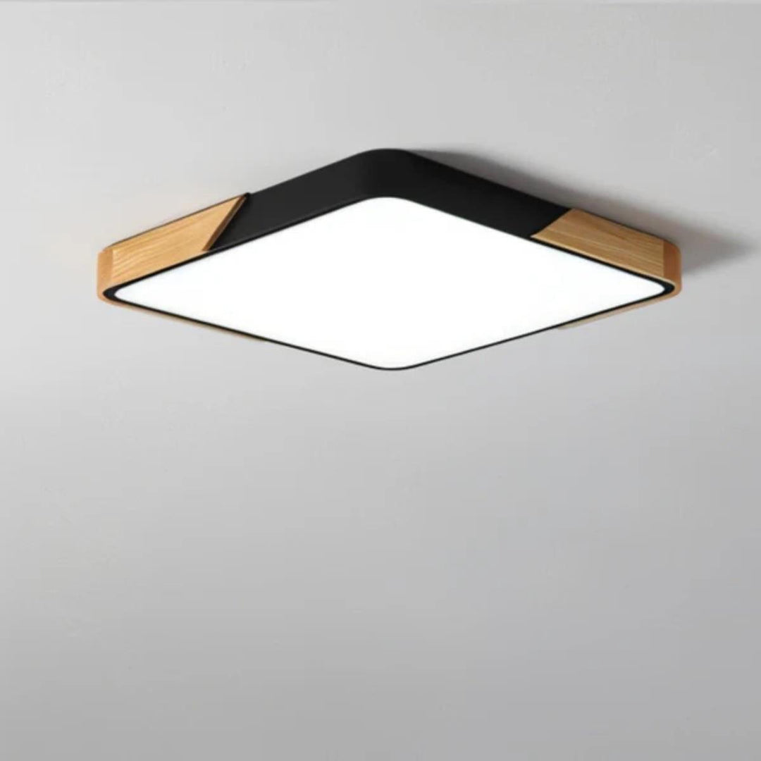 Square Flush Mount Ceiling Light Fixture For Modern Minimalist Lighting