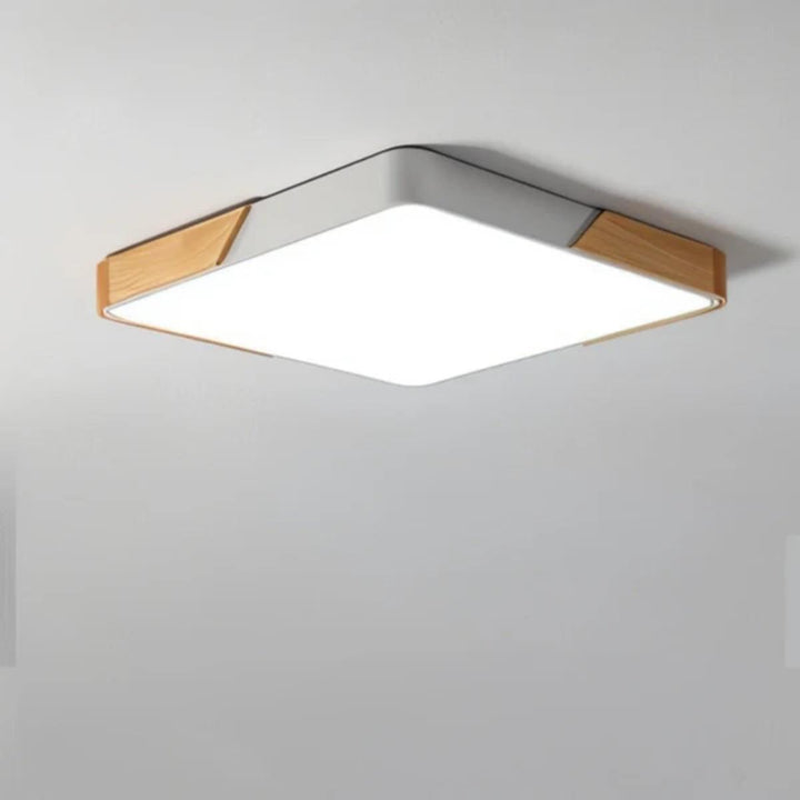 Square Flush Mount Ceiling Light Fixture For Modern Minimalist Lighting