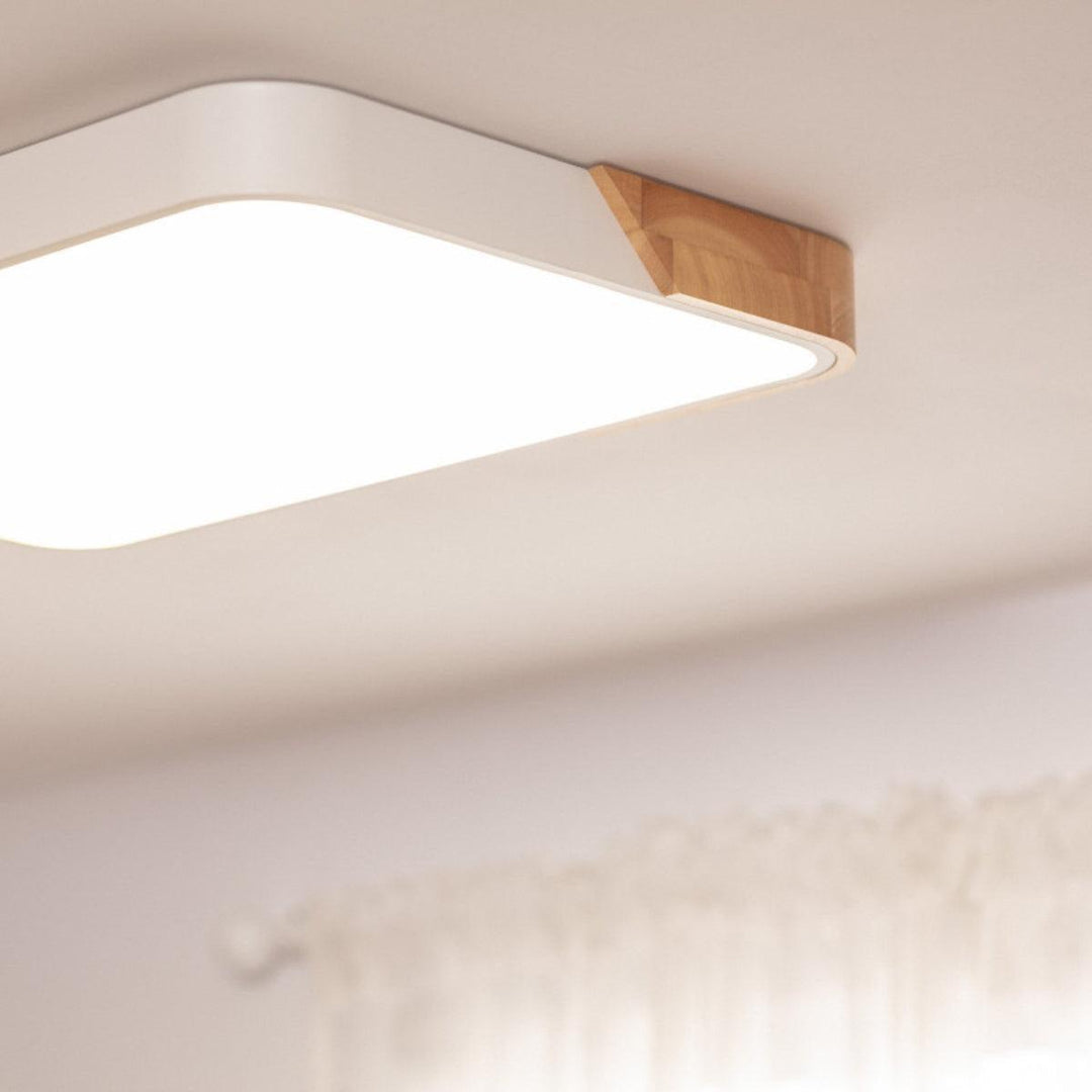 Square Flush Mount Ceiling Light Fixture For Modern Minimalist Lighting