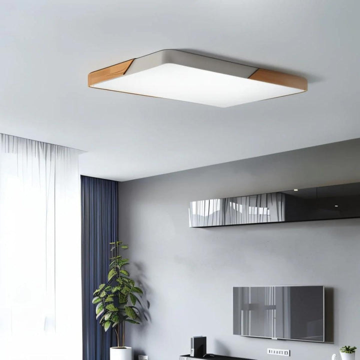 Square Flush Mount Ceiling Light Fixture For Modern Minimalist Lighting