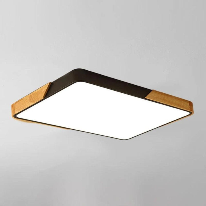 Square Flush Mount Ceiling Light Fixture For Modern Minimalist Lighting