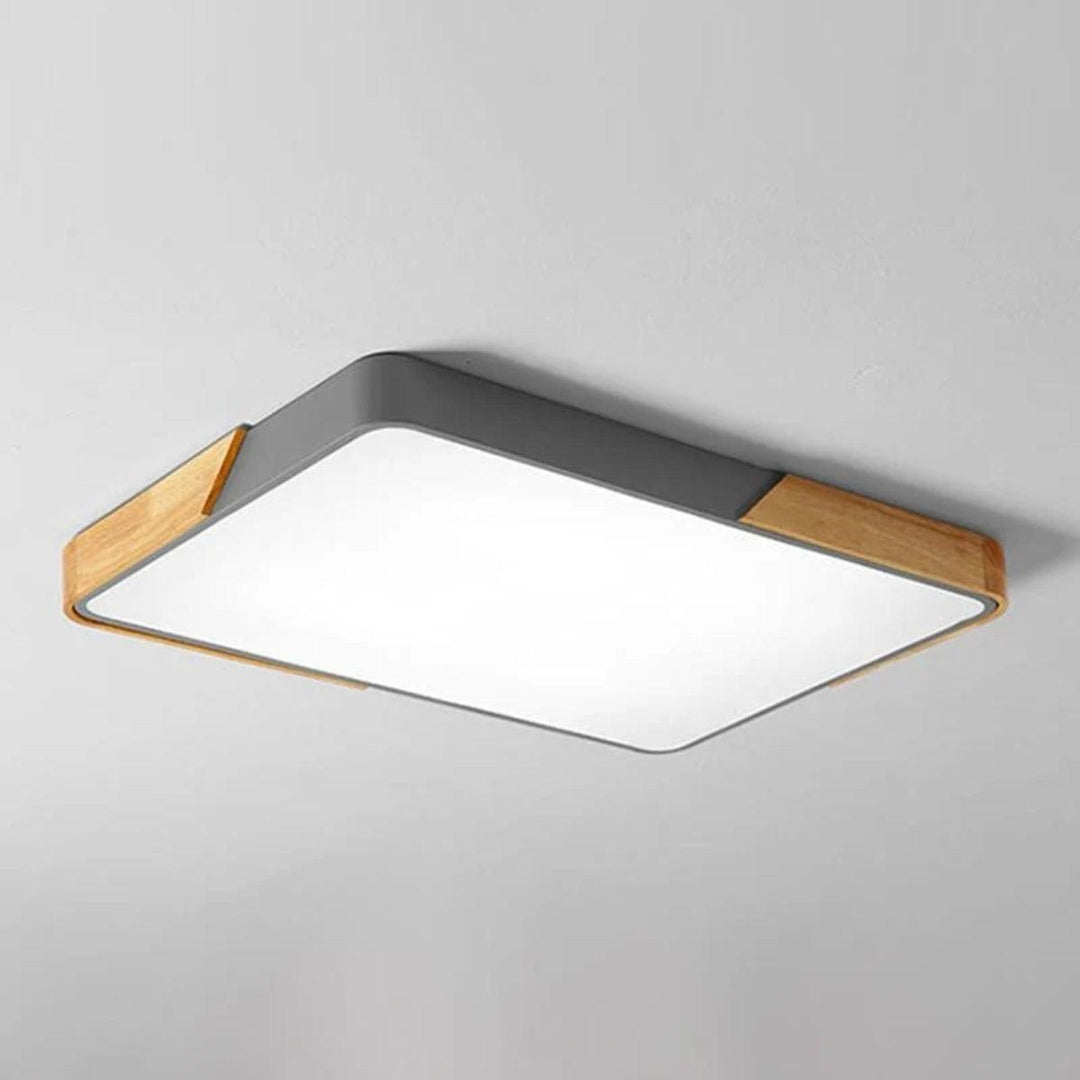 Square Flush Mount Ceiling Light Fixture For Modern Minimalist Lighting