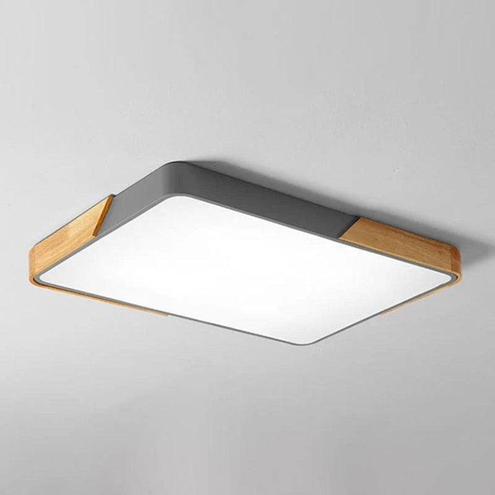 Square Flush Mount Ceiling Light Fixture For Modern Minimalist Lighting