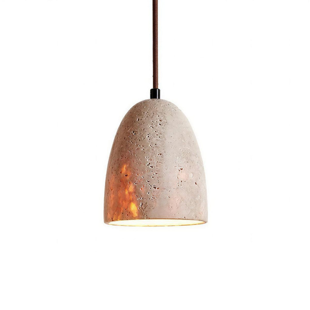 Stone Styled Kitchen Island Pendant Light With Warm Glow