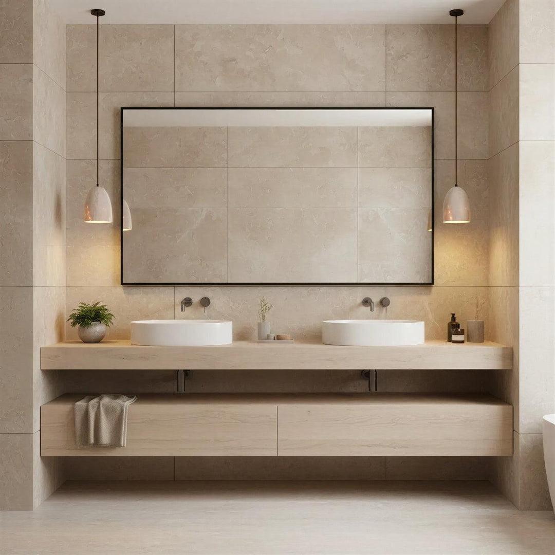 Stone Styled Kitchen Island Pendant Light With Warm Glow