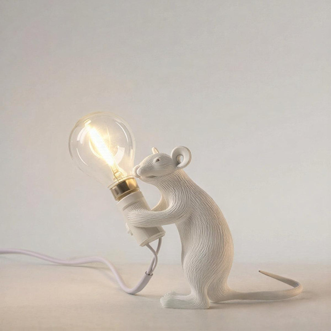 Table Lamp With Mouse Holding Light Design