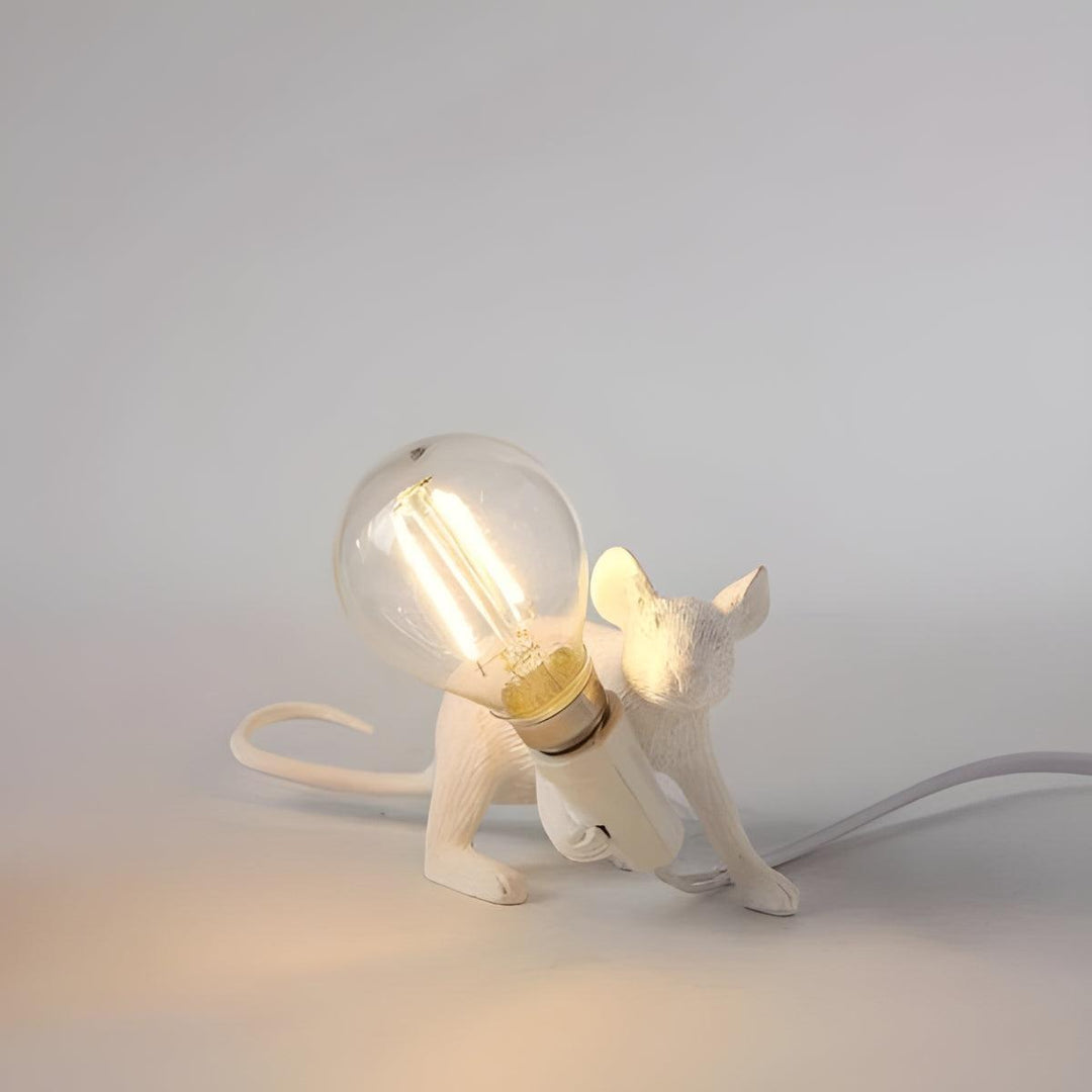 Table Lamp With Mouse Holding Light Design